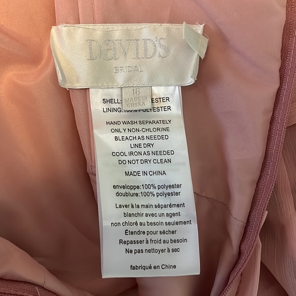 David’s Bridal short pink dress - Picture 6 of 8